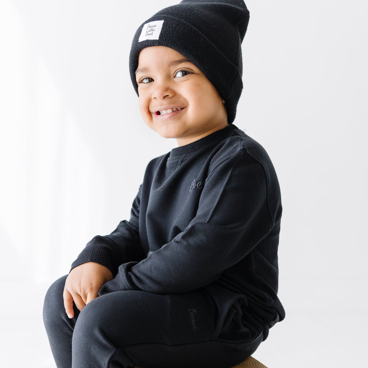 Jet Black Bamboo French Terry Joggers