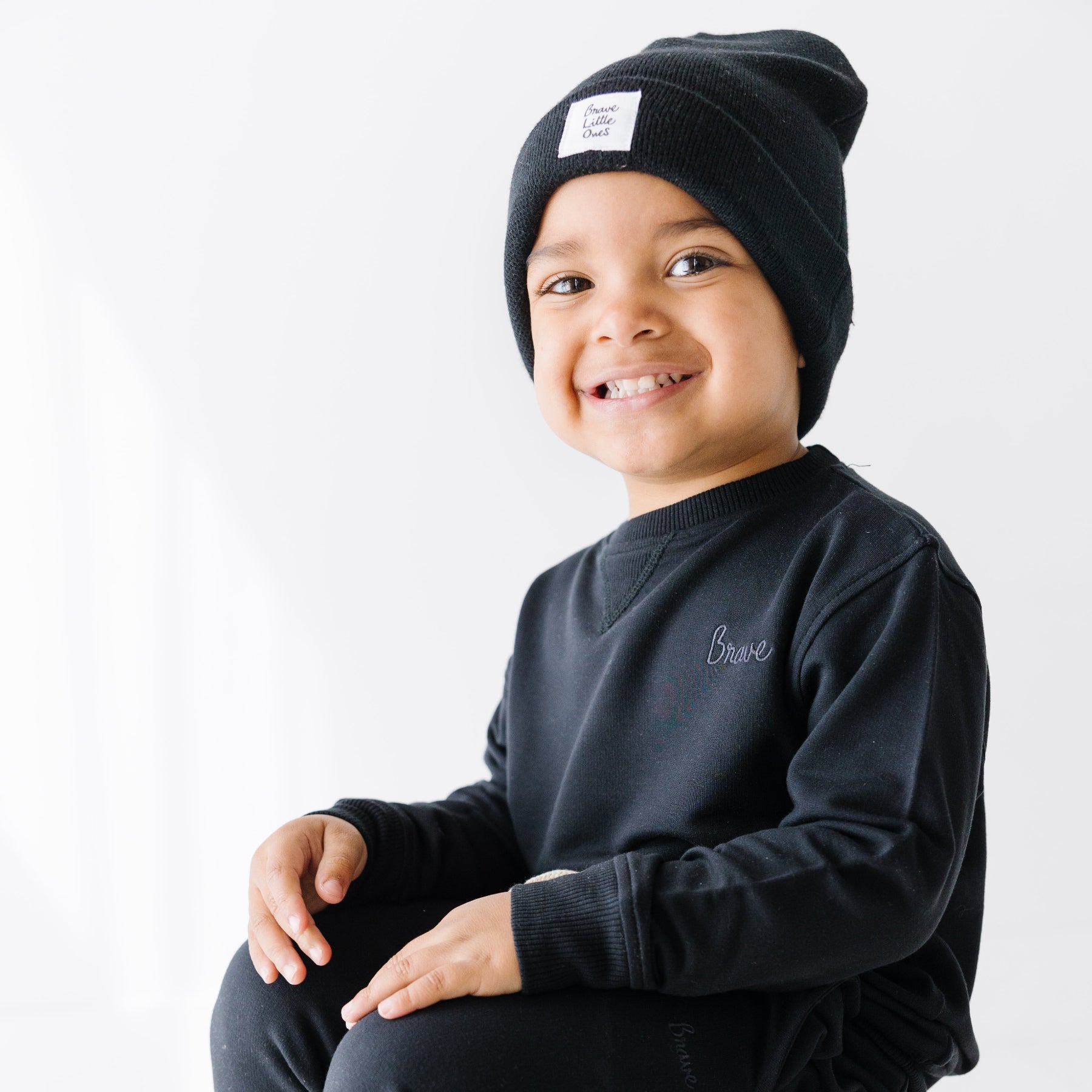 Midnight Black Knit Beanie