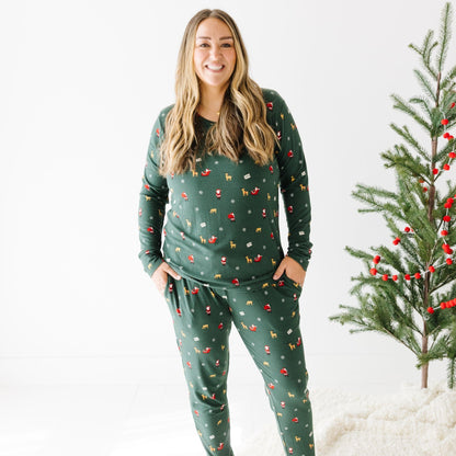 Santa Small Ribbed Women's Matching Set