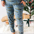 Christmas Trains Small Ribbed Women's Pants