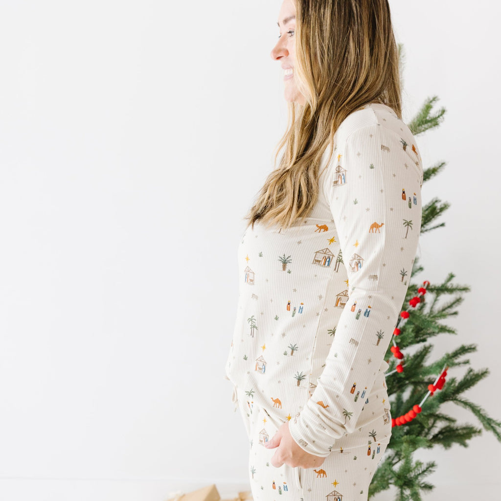 Nativity Small Ribbed Women's Long Sleeve Top