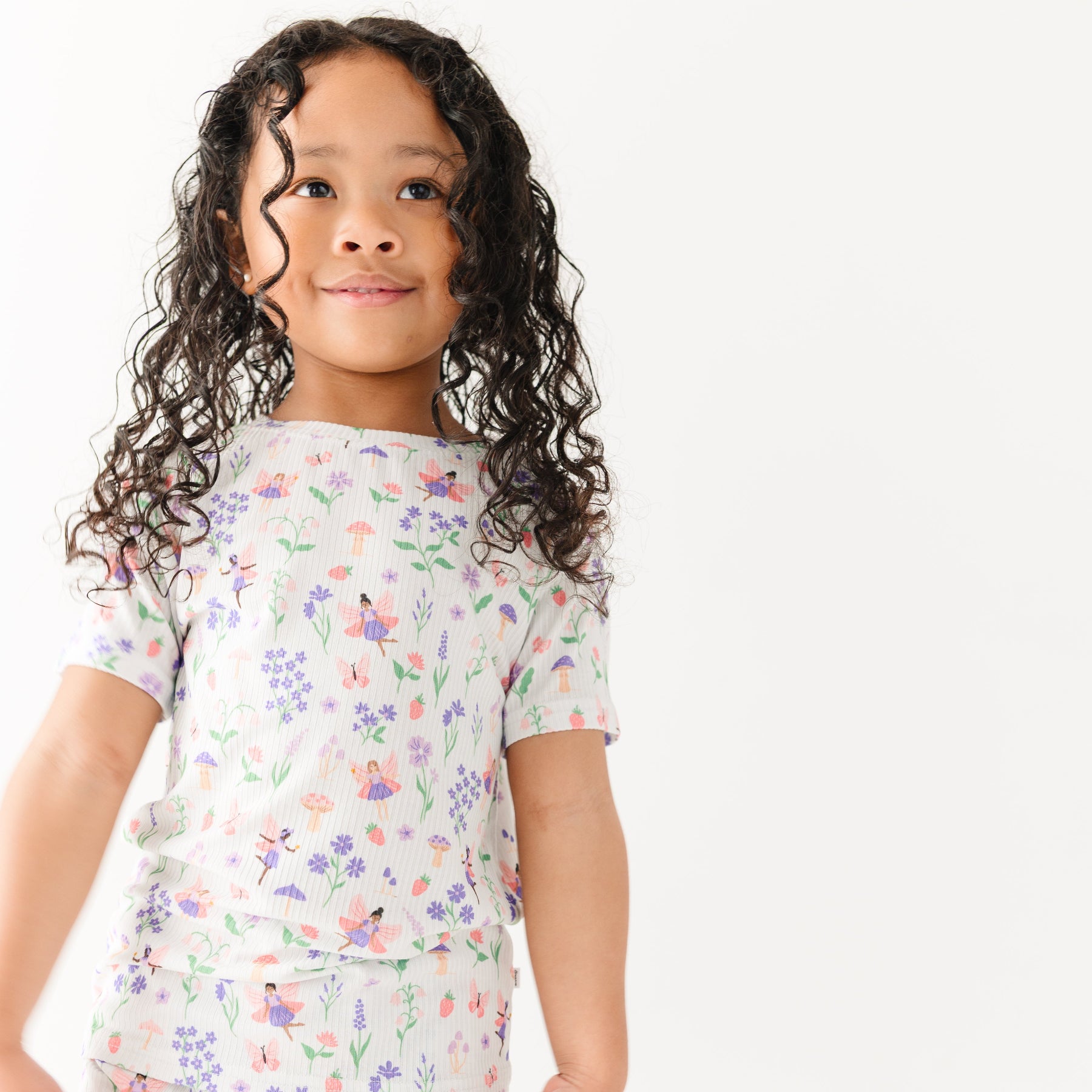 Fairy Garden Small Ribbed Shorts Two-Piece Set