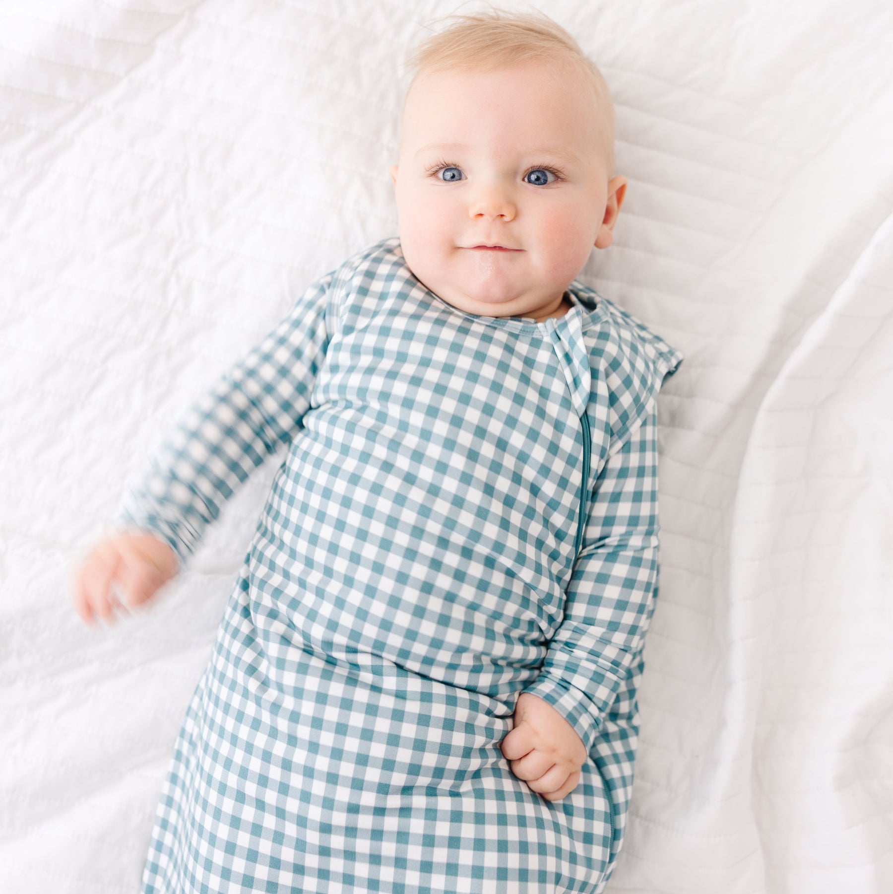 Blue Small Gingham Sleep Sack (1.0 TOG)