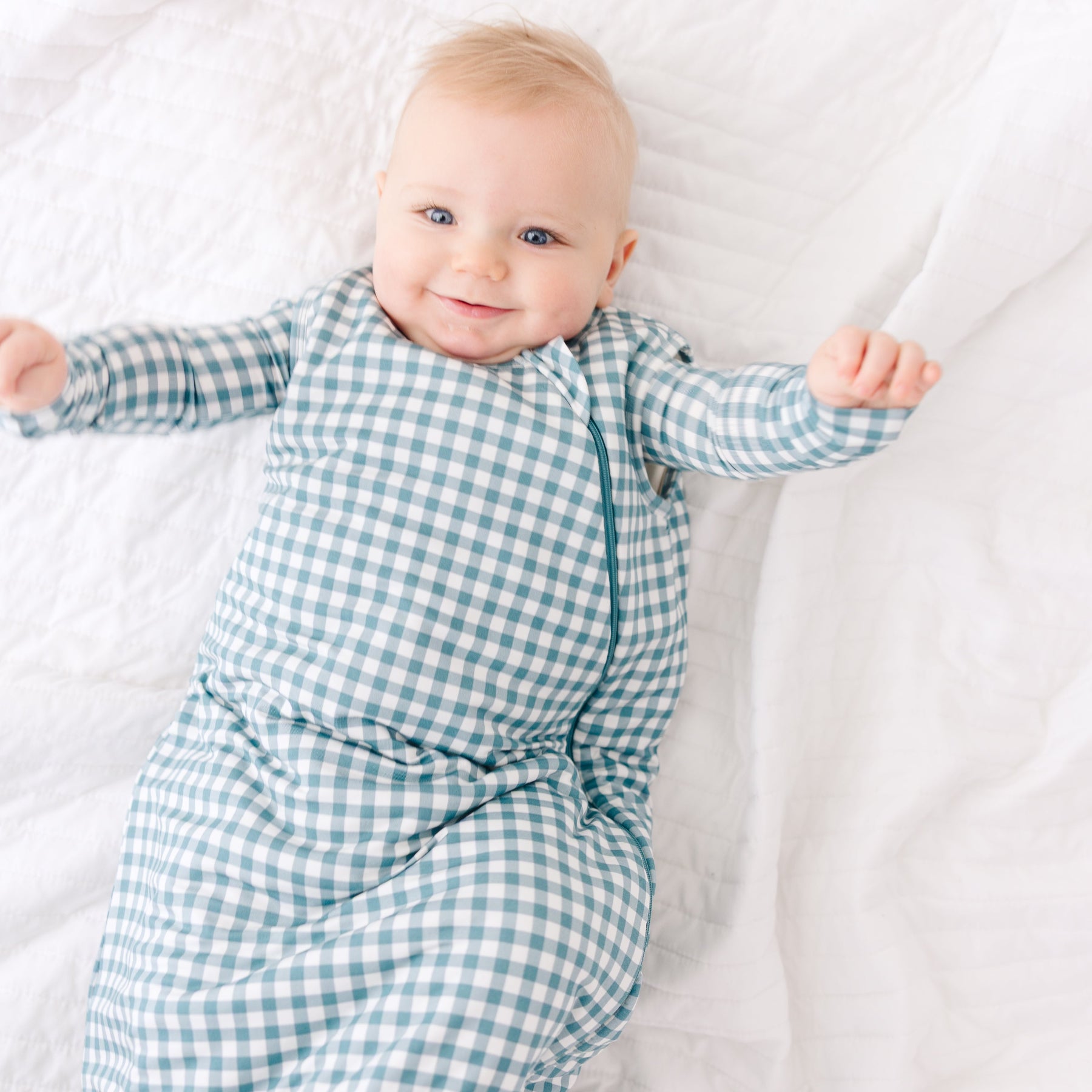Blue Small Gingham Sleep Sack (1.0 TOG)