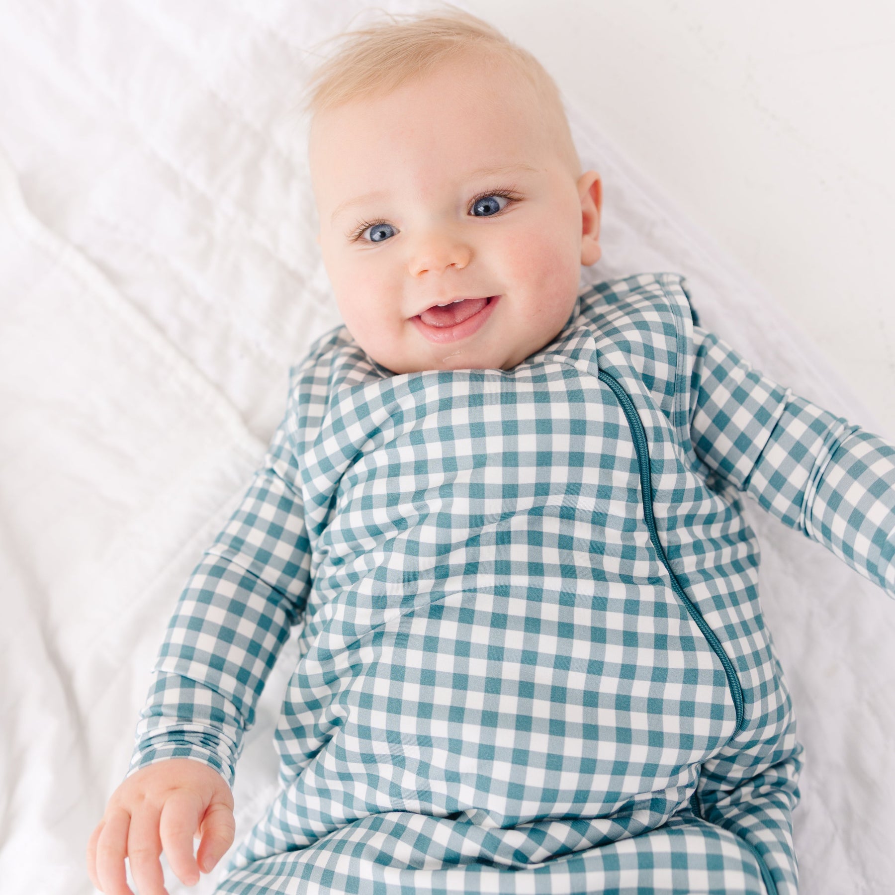 Blue Small Gingham Sleep Sack (1.0 TOG)