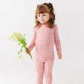 Mauve Small Gingham Two-Piece Set