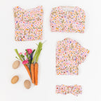 Blush Bunnies Small Ribbed Zip Romper