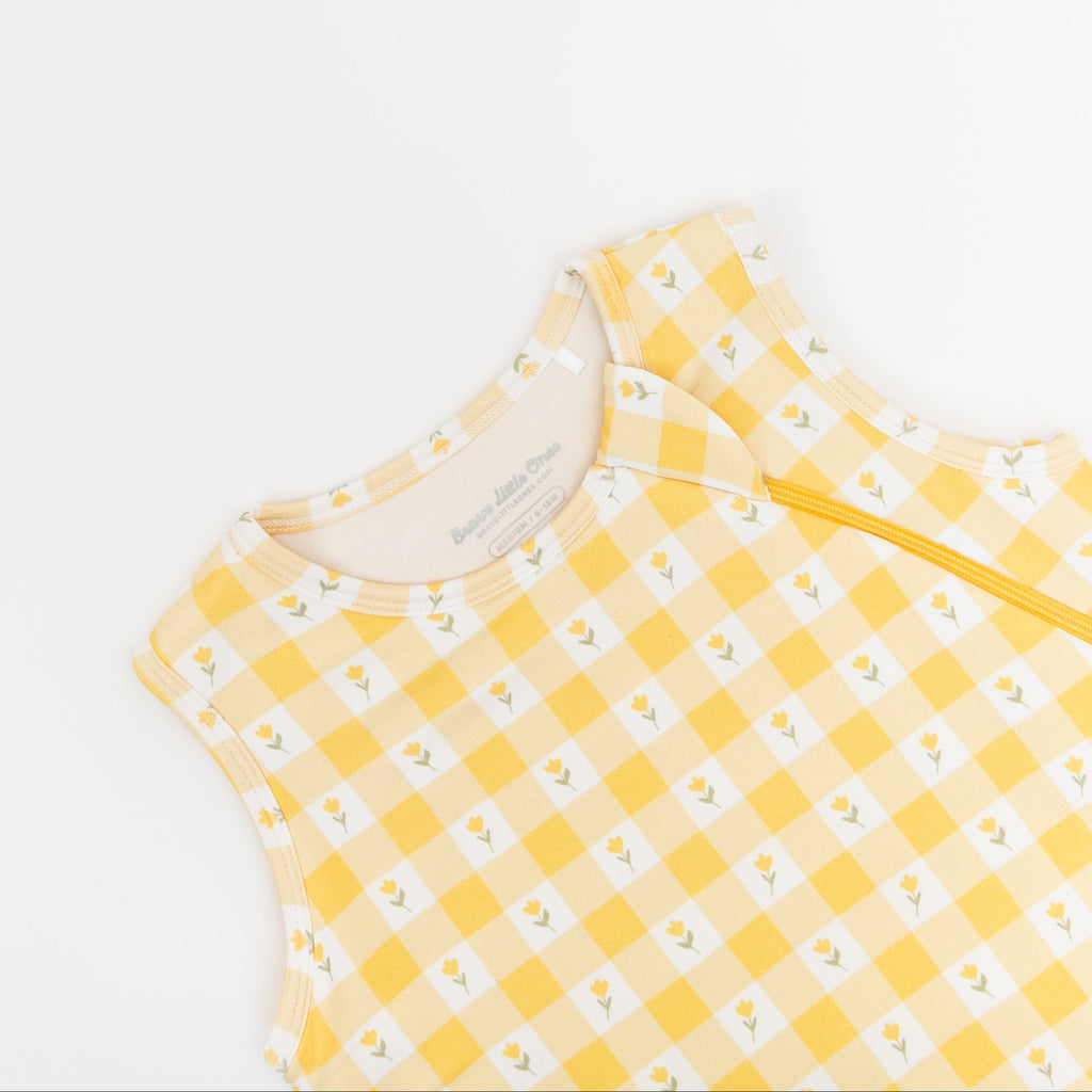 Yellow Gingham Tulip Sleep Sack (1.0 TOG)