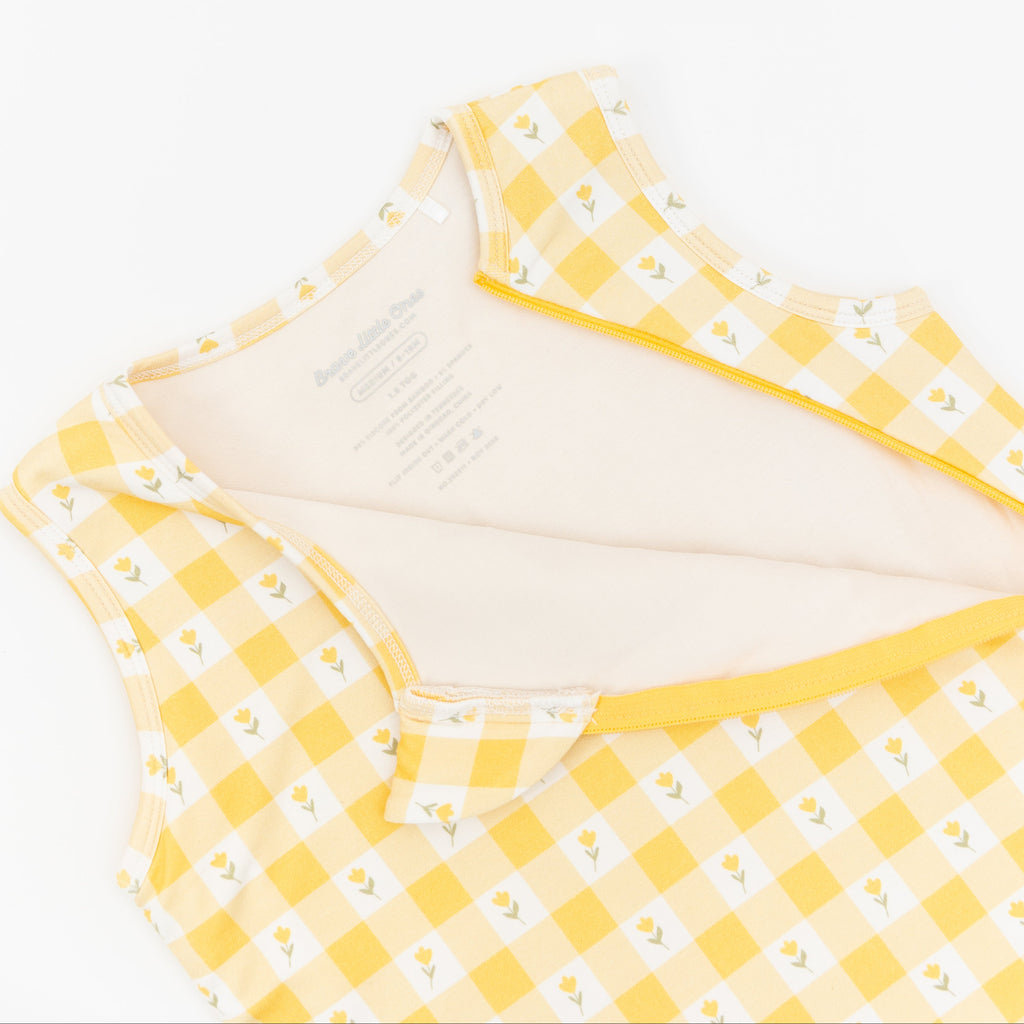 Yellow Gingham Tulip Sleep Sack (1.0 TOG)