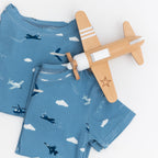Take Flight Blue Small Ribbed Shorts Two-Piece Set