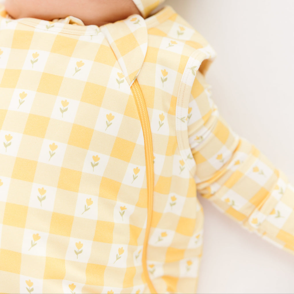 Yellow Gingham Tulip Sleep Sack (1.0 TOG)