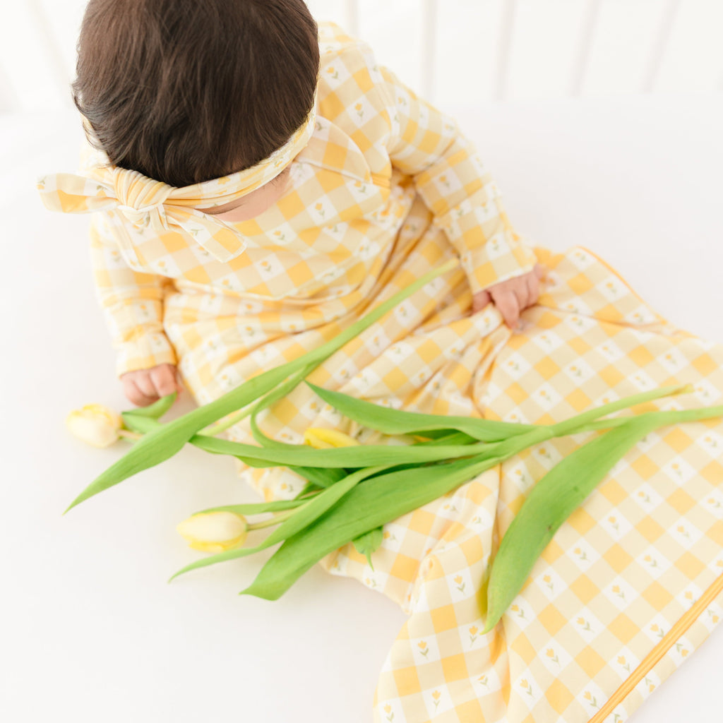 Yellow Gingham Tulip Sleep Sack (1.0 TOG)