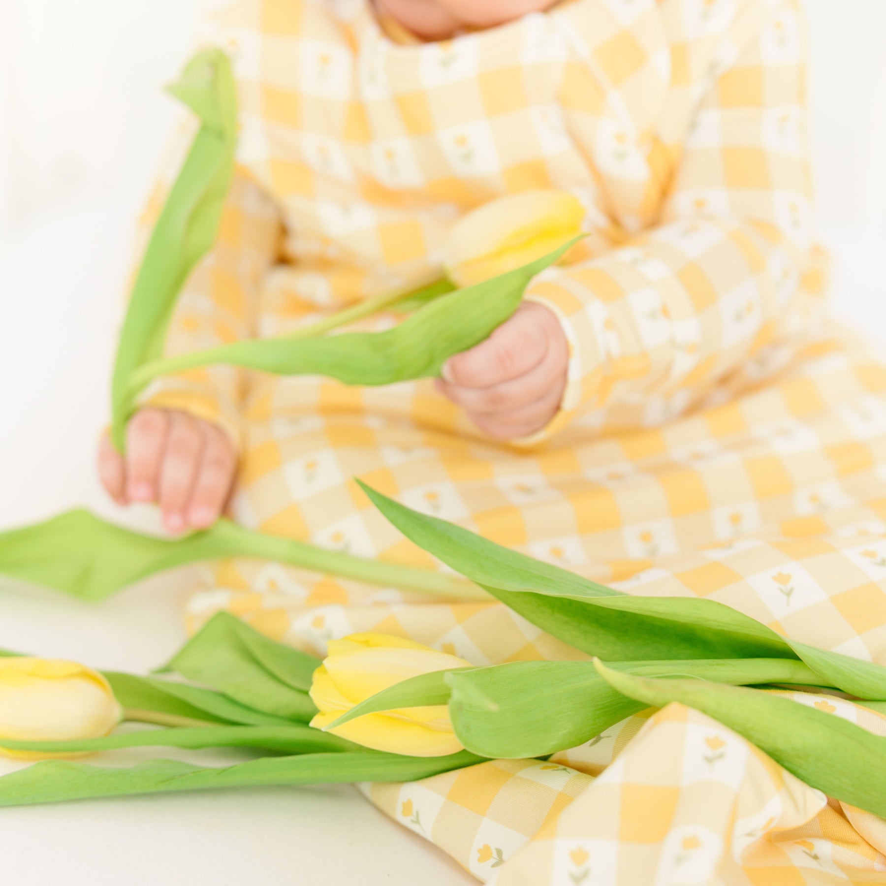 Yellow Gingham Tulip Sleep Sack (1.0 TOG)