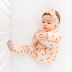 Oranges Small Ribbed Zip Romper