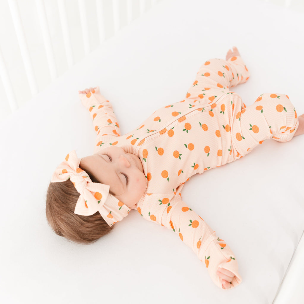 Oranges Small Ribbed Bow