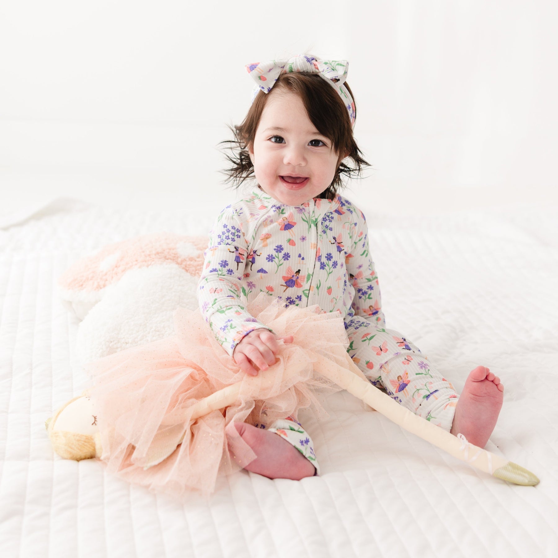 Fairy Garden Small Ribbed Zip Romper