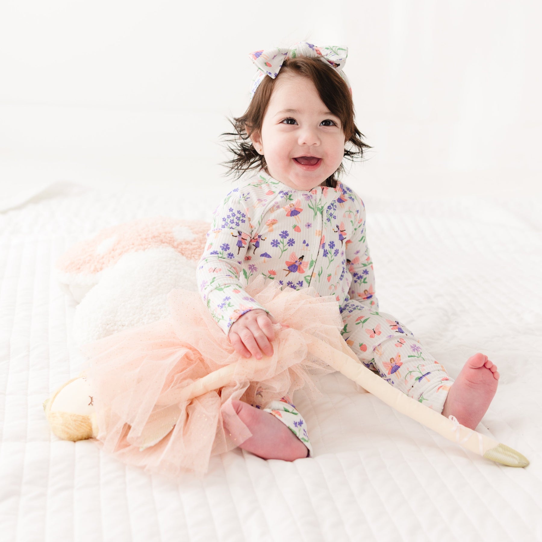 Fairy Garden Small Ribbed Zip Romper