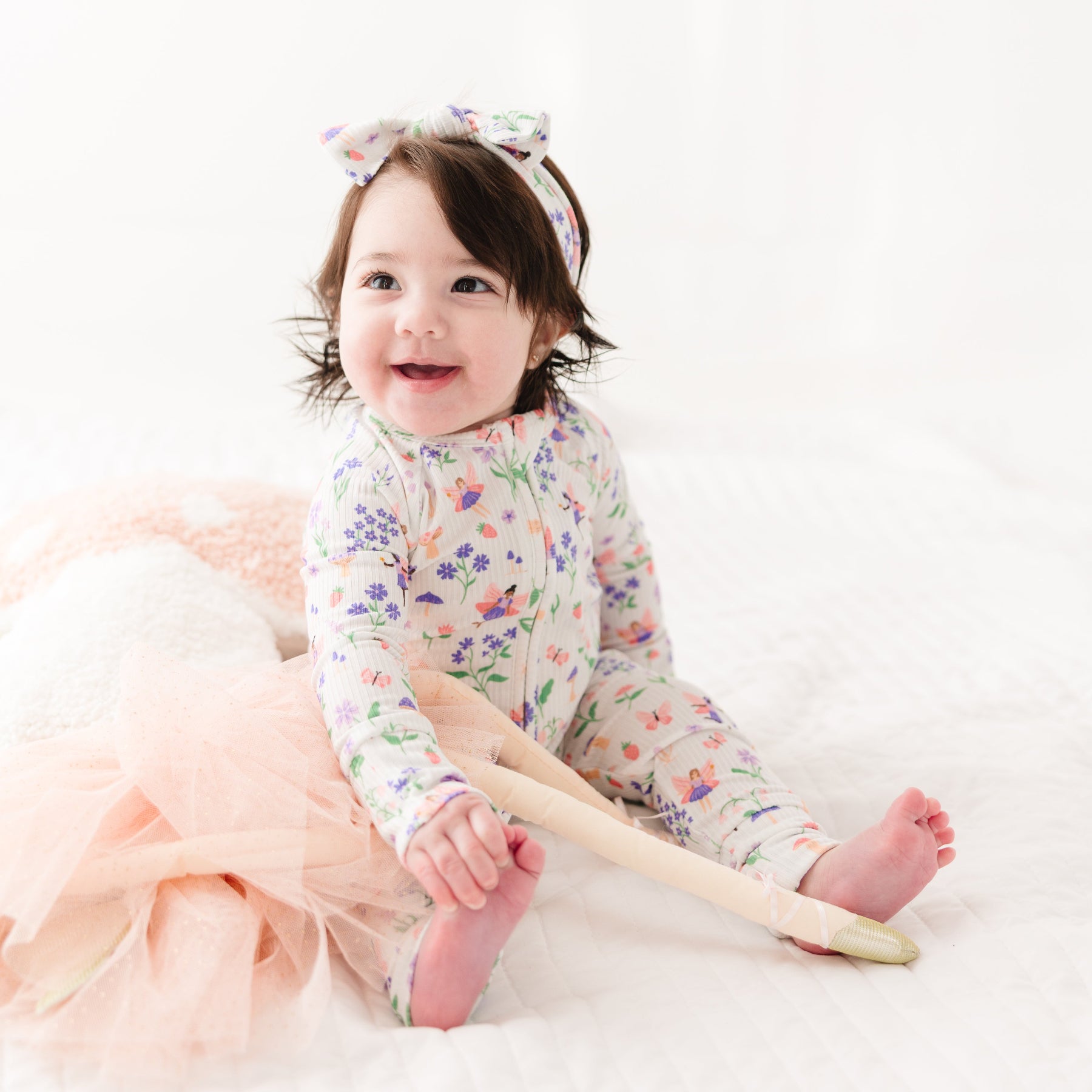 Fairy Garden Small Ribbed Zip Romper