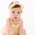 Yellow Gingham Tulip Ruffle Romper