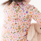 Blush Bunnies Small Ribbed Zip Romper