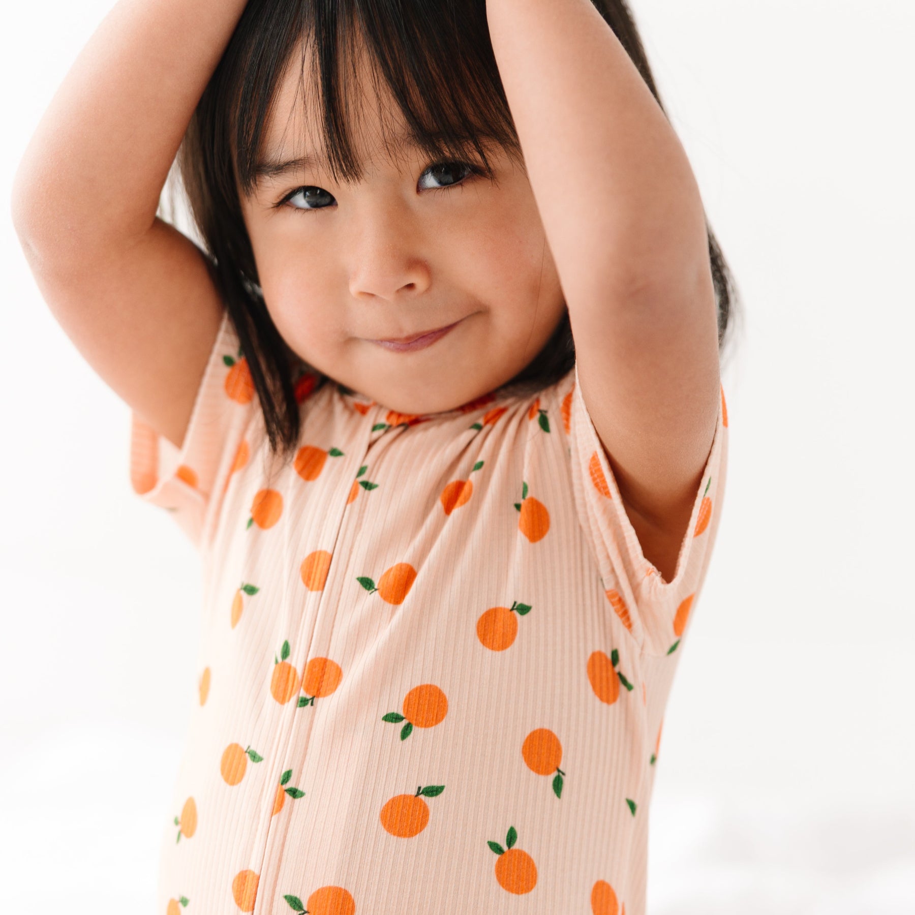 Oranges Small Ribbed Summer Zip Romper