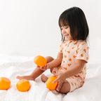 Oranges Small Ribbed Summer Zip Romper