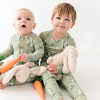 Sage Bunnies Small Ribbed Two-Piece Set