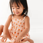 Oranges Small Ribbed Ruffle Romper