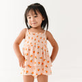 Oranges Small Ribbed Ruffle Romper