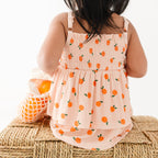 Oranges Small Ribbed Ruffle Romper