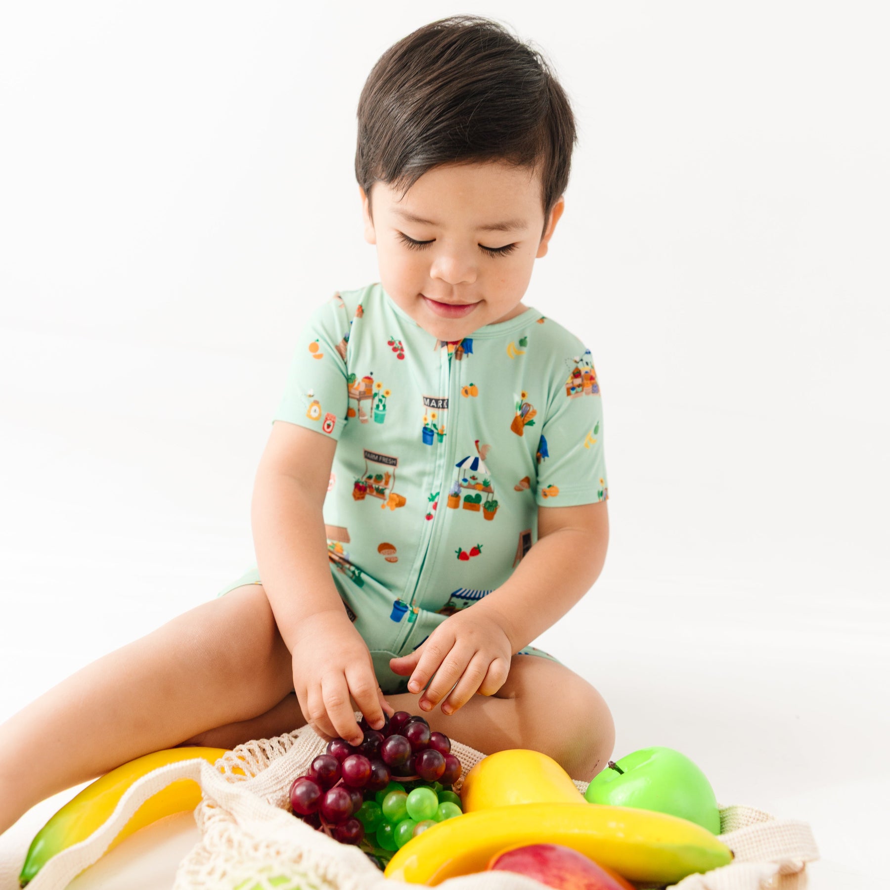 Farmers Market Summer Zip Romper