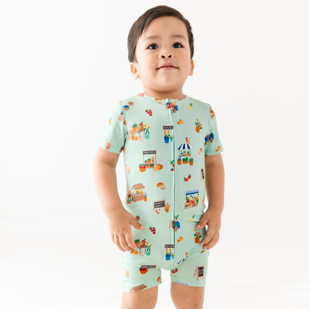 Farmers Market Summer Zip Romper