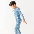 Take Flight Blue Small Ribbed Two-Piece Set