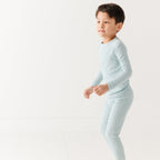 Harbor Blue Small Ribbed Two-Piece Set