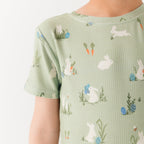 Sage Bunnies Small Ribbed Shorts Two-Piece Set