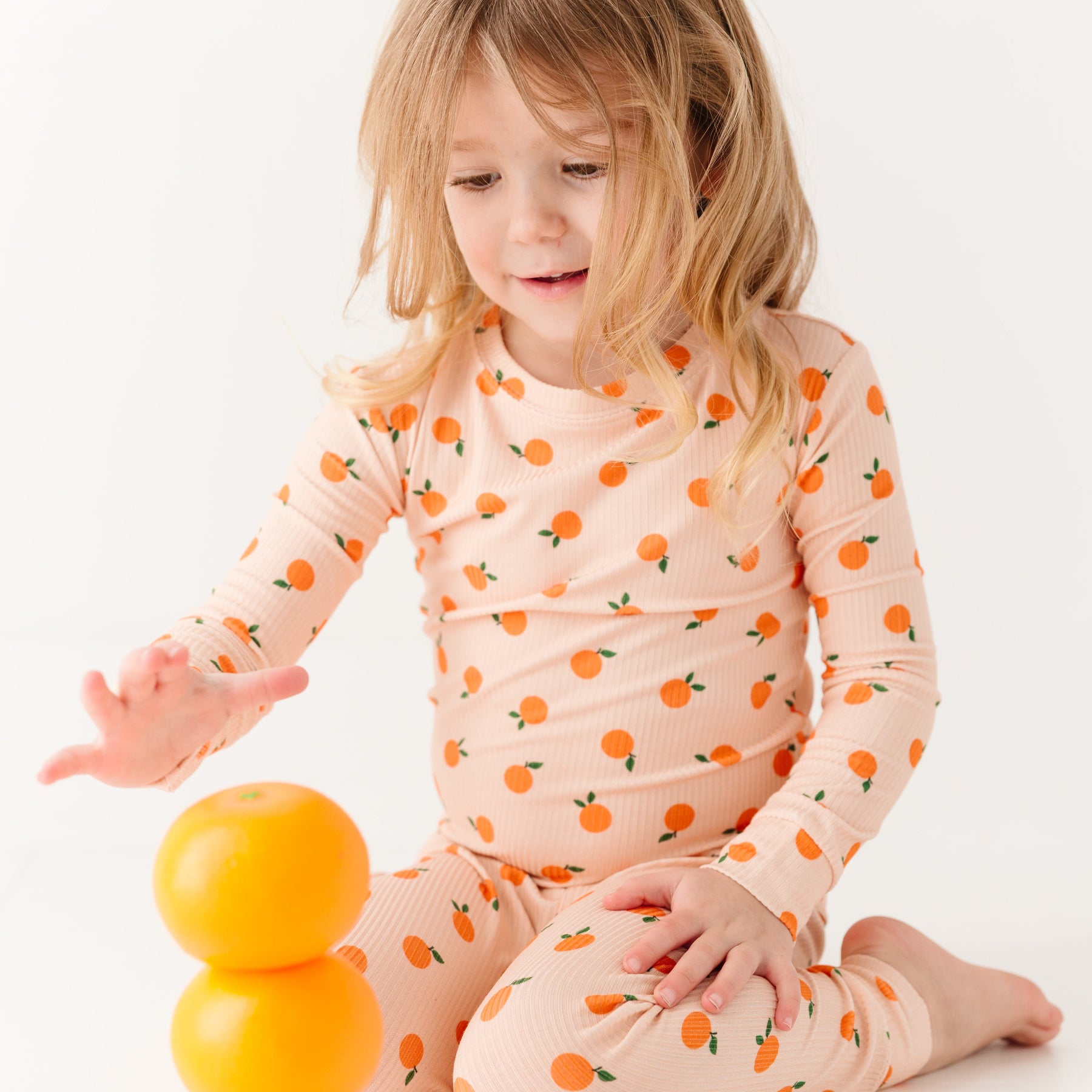 Oranges Small Ribbed Two-Piece Set