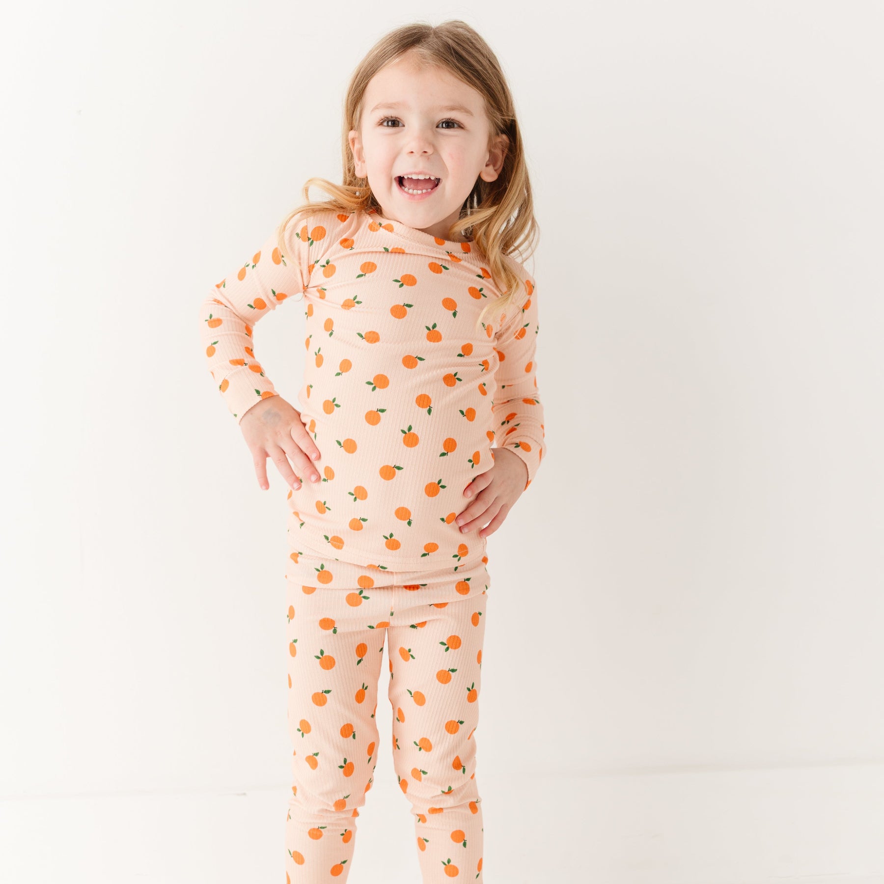 Oranges Small Ribbed Two-Piece Set