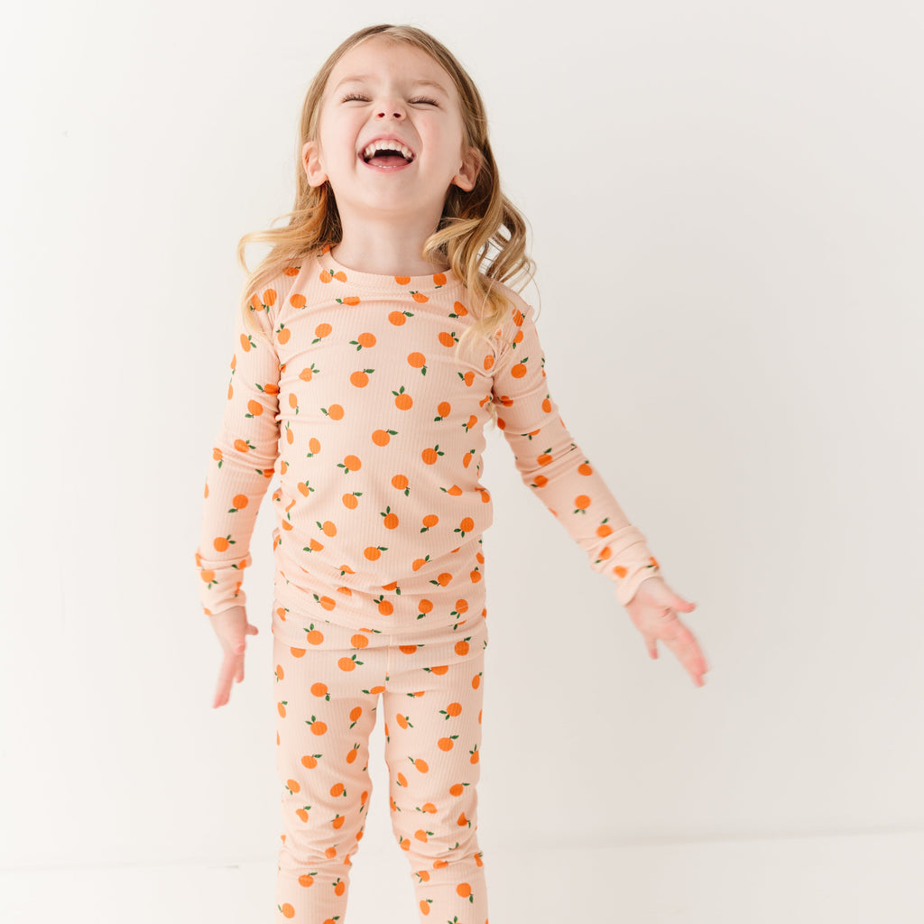 Oranges Small Ribbed Two-Piece Set