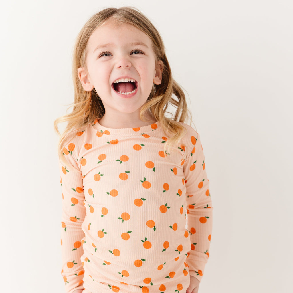 Oranges Small Ribbed Two-Piece Set