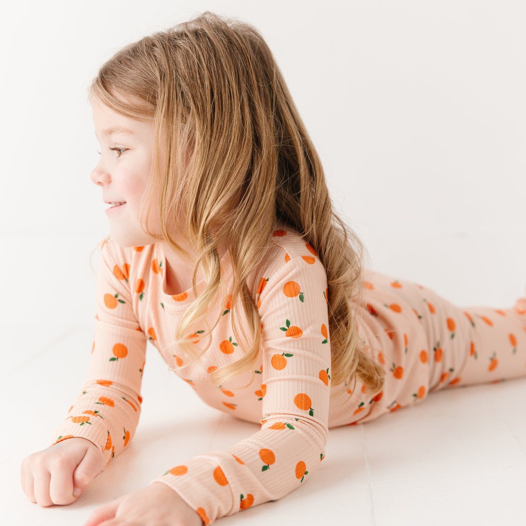 Oranges Small Ribbed Two-Piece Set