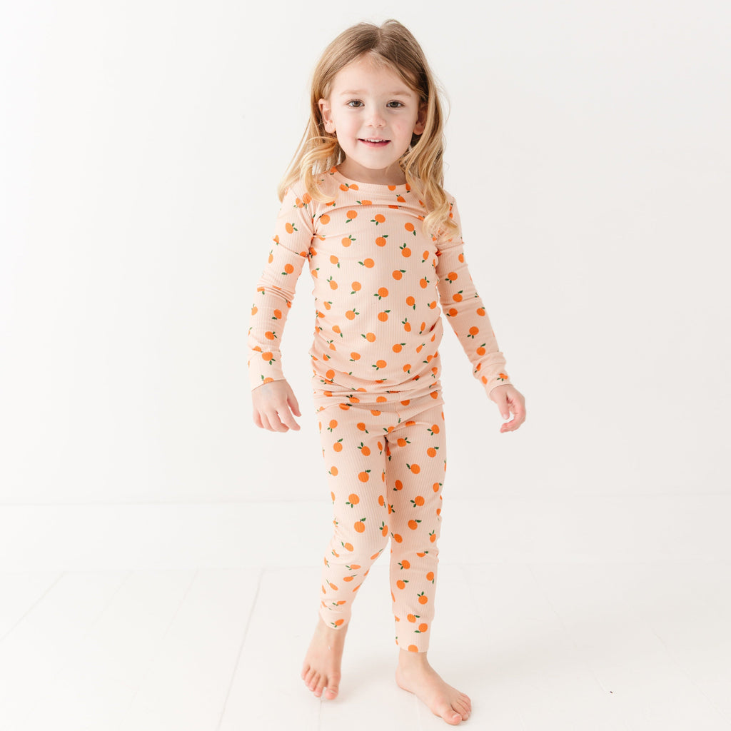 Oranges Small Ribbed Two-Piece Set