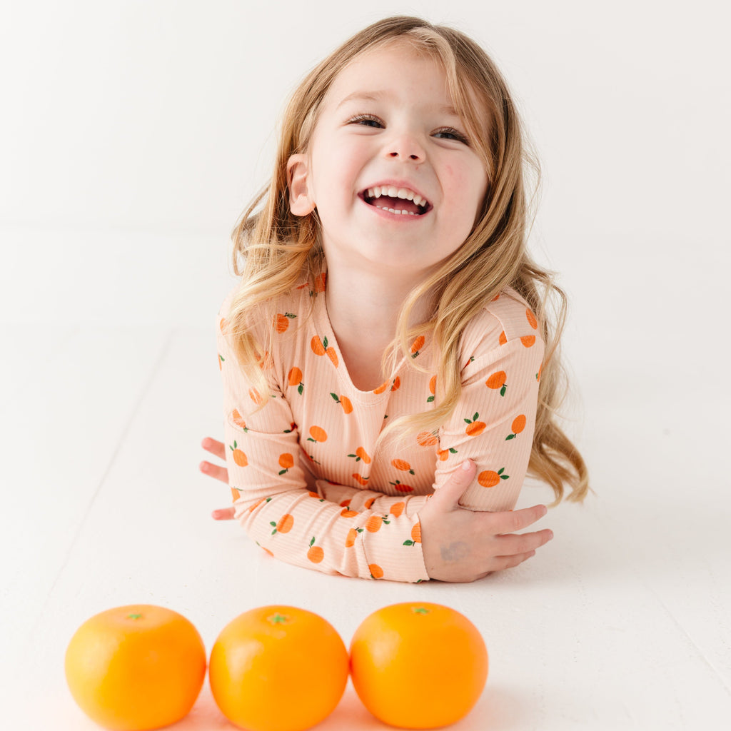 Oranges Small Ribbed Two-Piece Set