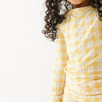 Yellow Gingham Tulip Two-Piece Set