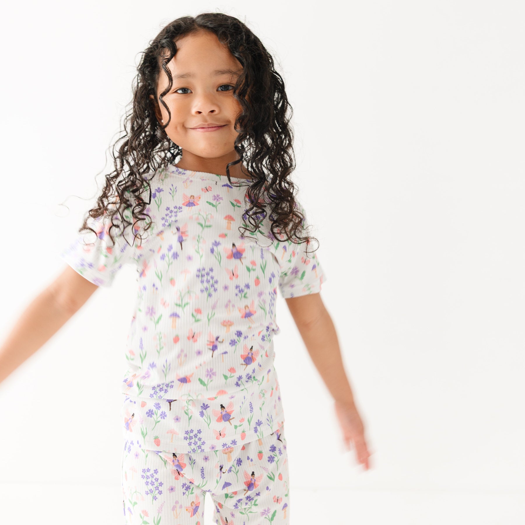 Fairy Garden Small Ribbed Shorts Two-Piece Set