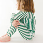 Eucalyptus Green Stripe Small Ribbed Two-Piece Set
