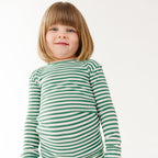 Eucalyptus Green Stripe Small Ribbed Two-Piece Set