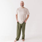 Olive Small Ribbed Men's Pants