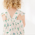 Morning Meadow Small Ribbed Flutter Sleeve Romper