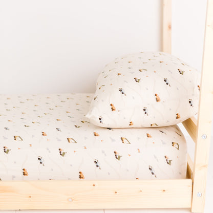 Construction Twin Sheet With Pillow Case