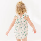 Morning Meadow Small Ribbed Flutter Sleeve Romper